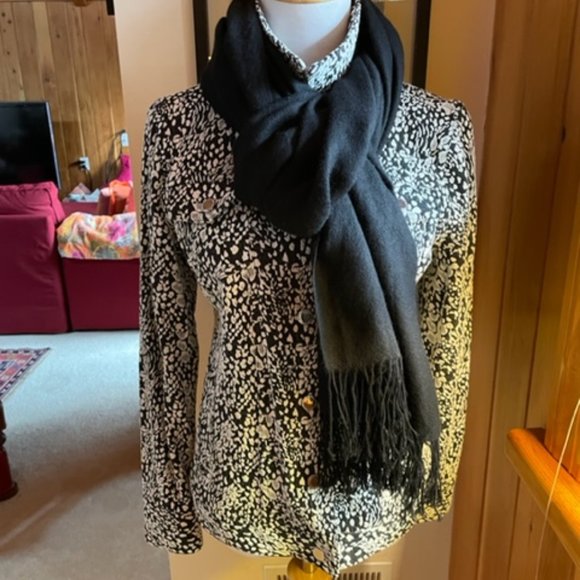 ISAAC MIZRAHI LIVE! Black and Cream Leopard Jacquard Knit Jacket – S - Picture 4 of 12